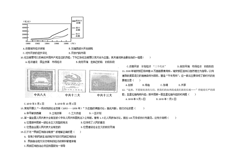 济南市莱芜区莲河学校2022-2023学年部编版五四制七年级历史下学期期中考题第2页