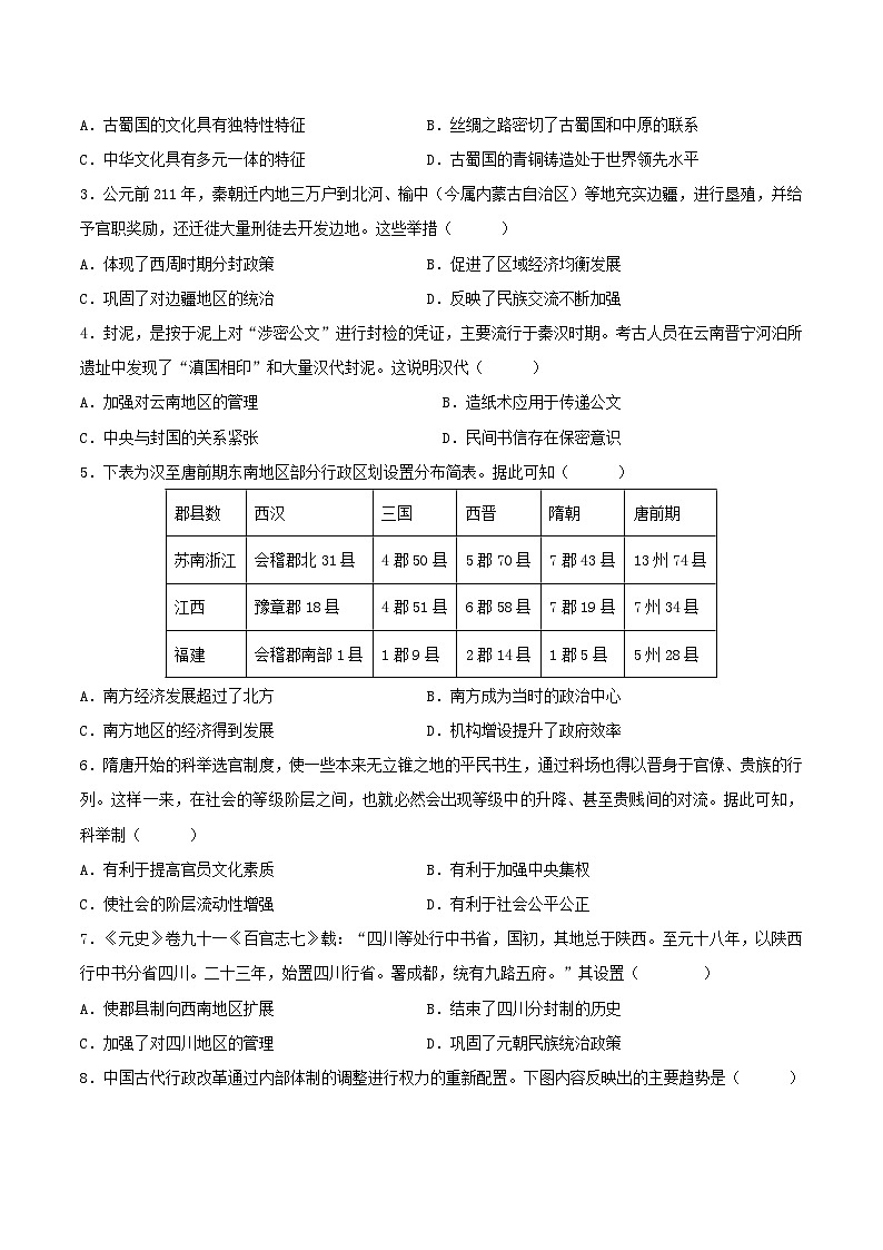 必刷卷03——2023年中考历史考前30天冲刺必刷卷（广东专用）02