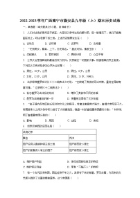 2022-2023学年广西南宁市隆安县九年级（上）期末历史试卷（含解析）