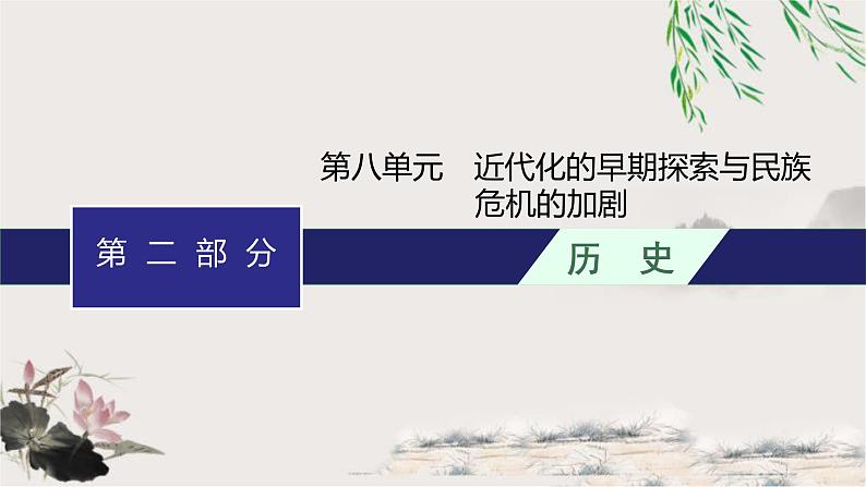 人教版中考历史复习第8单元近代化的早期探索与民族危机的加剧课件01
