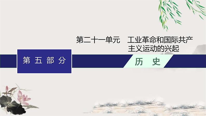 人教版中考历史复习第21单元工业革命和国际共产主义运动的兴起课件01