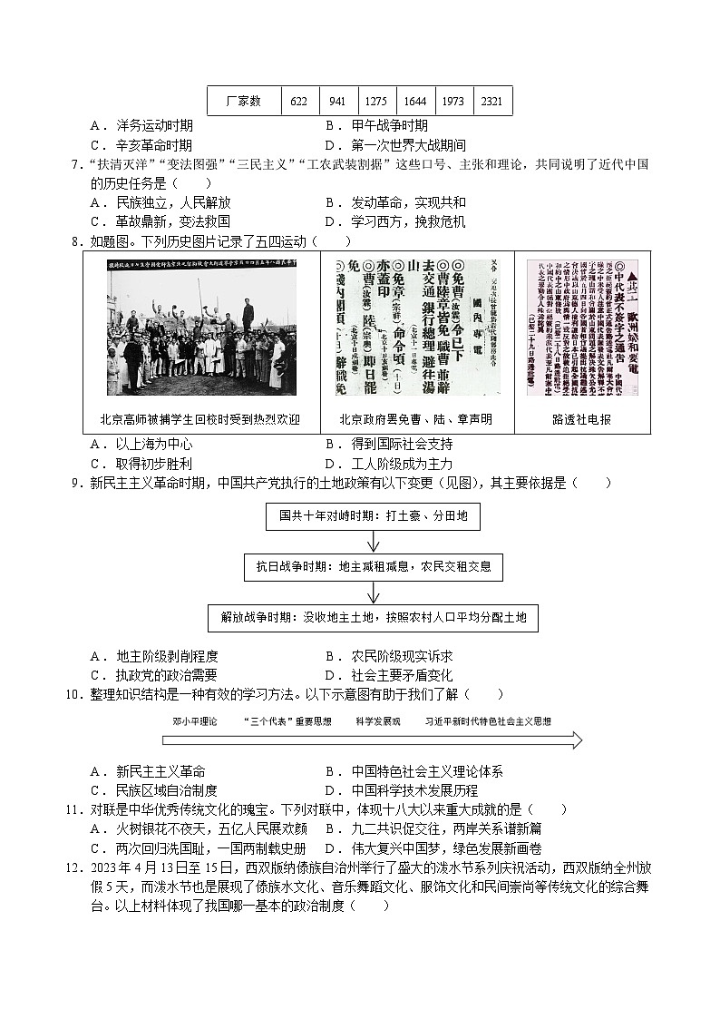 历史（江苏南京卷）2023年中考考前最后一卷（考试版）A4第2页
