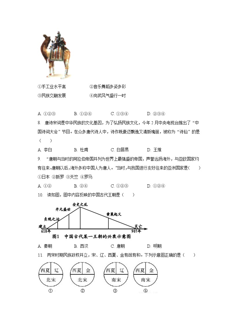 2022-2023学年湖南省怀化市榆树湾中学七年级（下）期中历史试卷（含解析）02