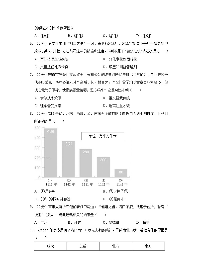 部编人教版七年级下册历史期末试卷 (2)02