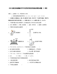 2023届江西省赣州市中考历史阶段性适应模拟试题（一模）含解析