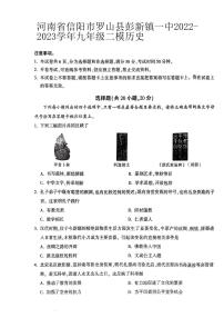 2023年河南省信阳市罗山县彭新镇一中中考二模历史试题