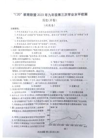 2023届安徽省C20教育联盟九年级中考三模历史试卷+答案