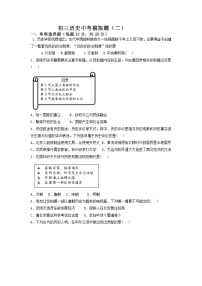 2023年山东省菏泽市巨野县中考历史模拟（二）