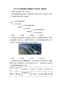 2023年山东省泰安市肥城市中考历史一模试卷(含解析）