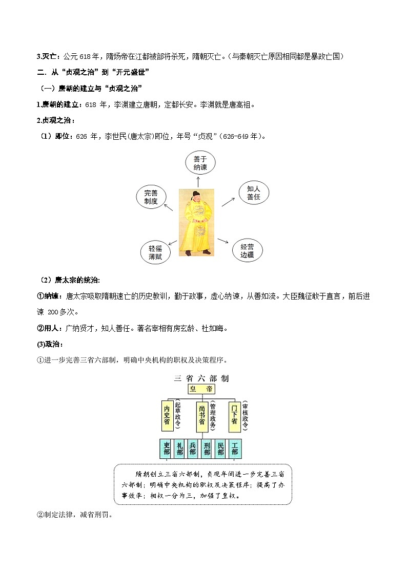【期末复习】第一单元  隋唐时期：繁荣与开放的时代——七年级历史下学期知识点梳理（部编版）03