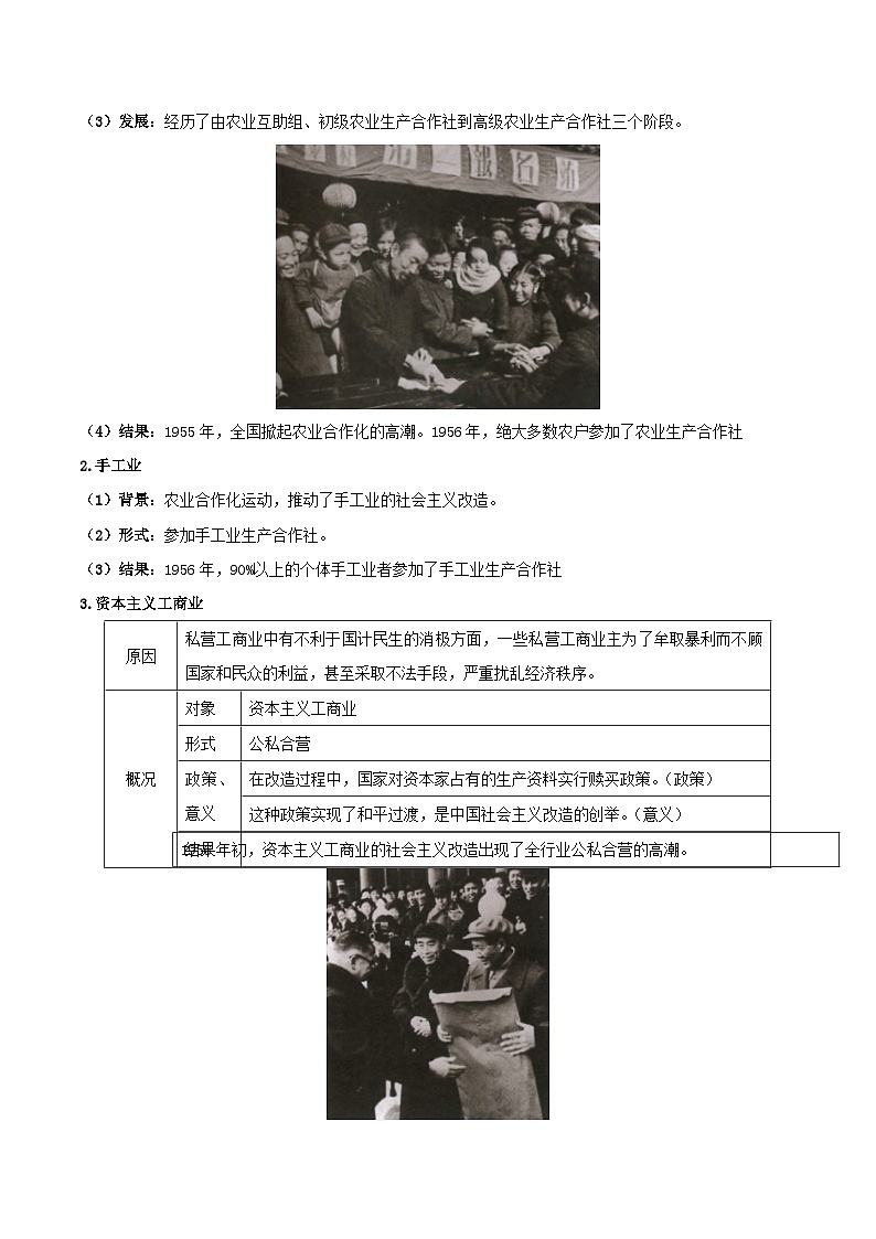 【期末复习】第二单元 社会主义制度的建立与社会主义建设的探索——八年级历史下学期知识点梳理（部编版）03