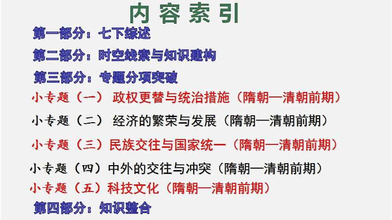 【期末综合复习】部编版历史七年级下册 七年级下册全册总复习课件02