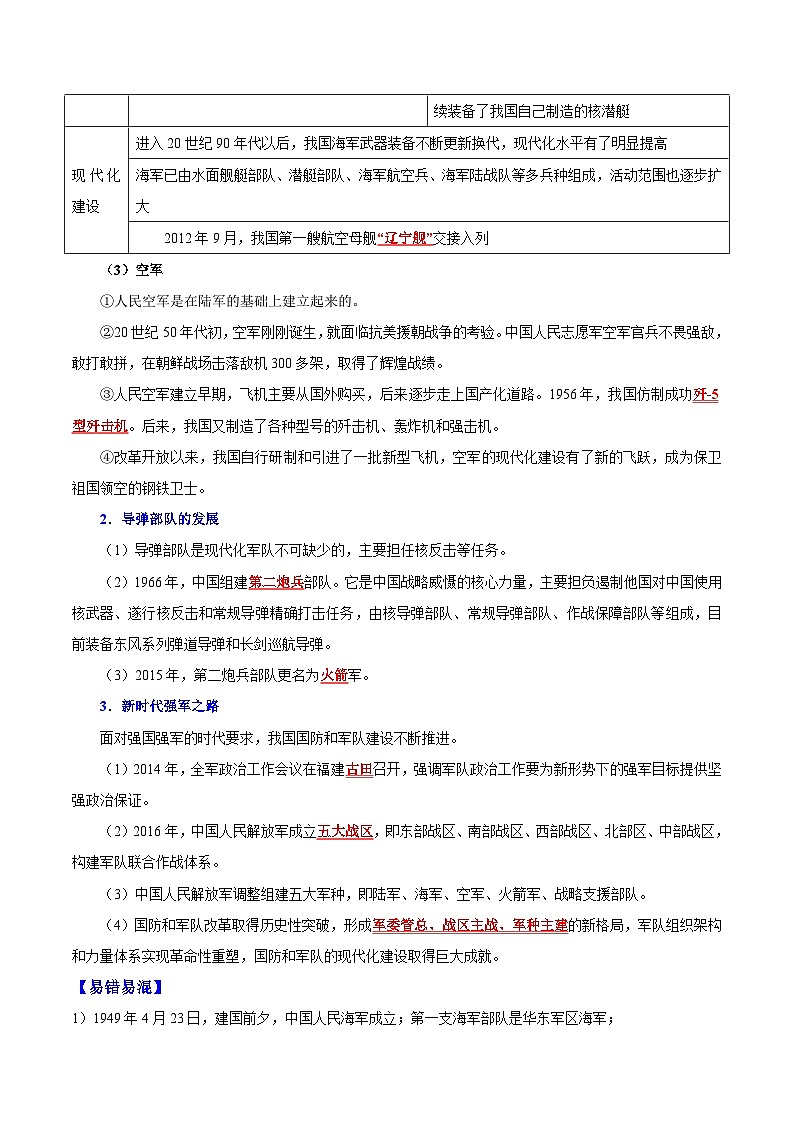 【期末综合复习】部编版历史八年级下册 背记要点与突破练习05  国防建设与外交成就；科技文化与社会生活03