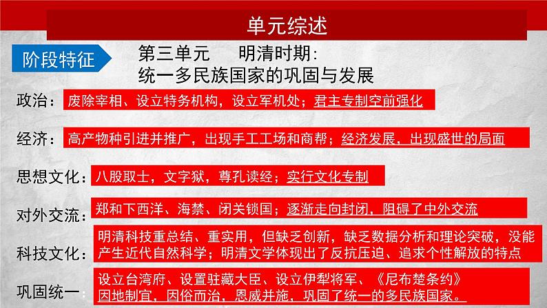 【期末划重点】部编版历史七年级下册大单元复习课件 第三单元 明清时期：统一多民族国家的巩固和发展（优质课件）04