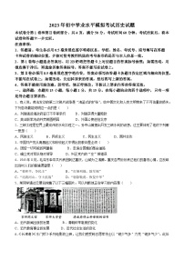 2023年山东省淄博市周村区（五四学制）中考二模历史试题(含答案)