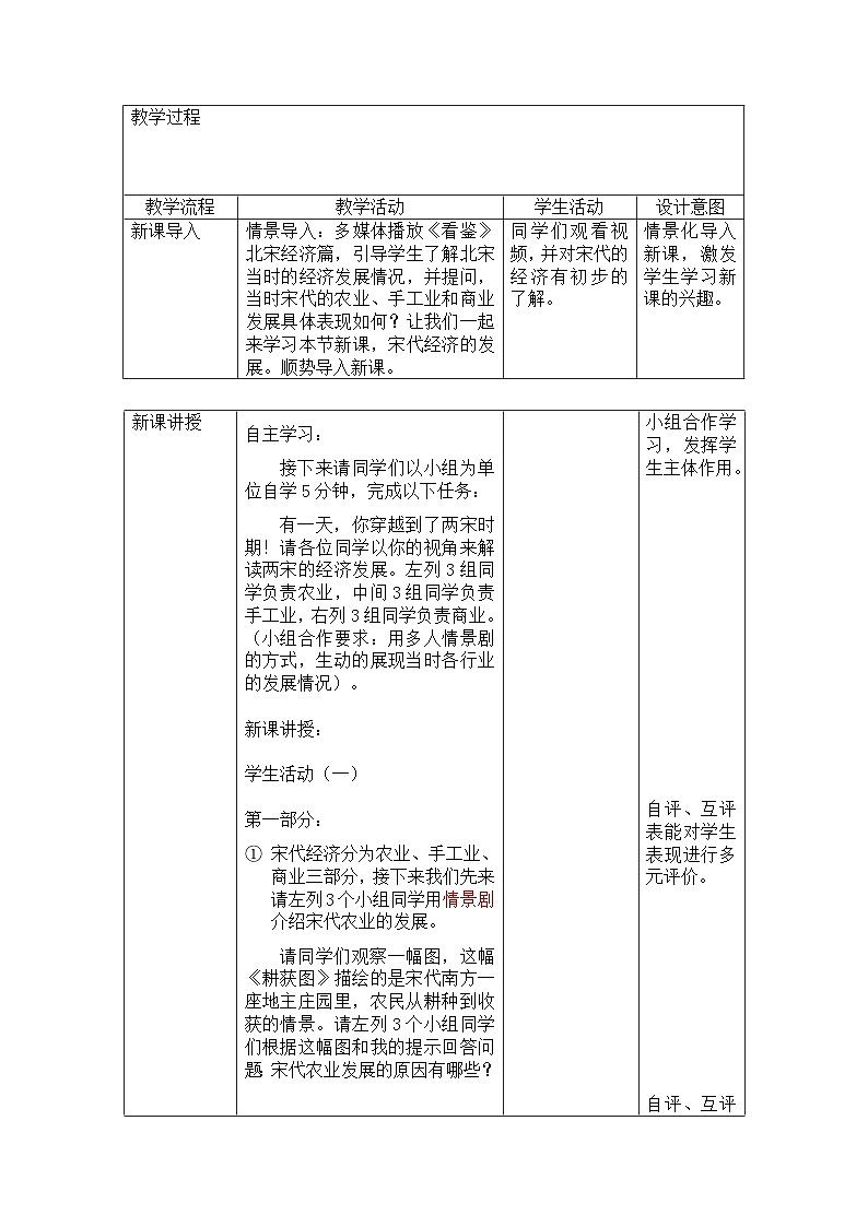 第9课宋代经济的发展 教学设计第2页