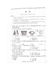 2023年四川省宜宾市中考历史真题