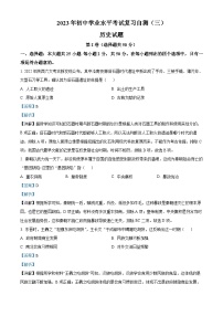 2023年山东省潍坊市中考三模历史试题（解析版）