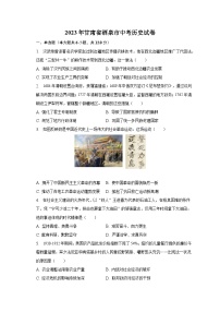 2023年甘肃省酒泉市中考历史试卷（含解析）