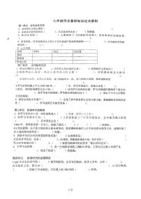 九年级下册历史基础知识过关资料（无答案）