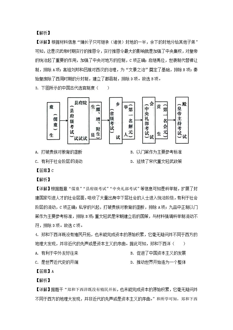 2023年山东烟台中考历史试题及答案02