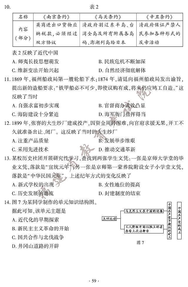2023年福建省中考历史真题第3页