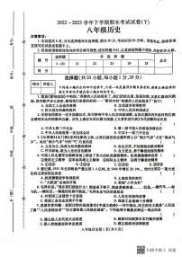 河南省漯河市舞阳县2022-2023学年八年级下学期期末考试历史试题