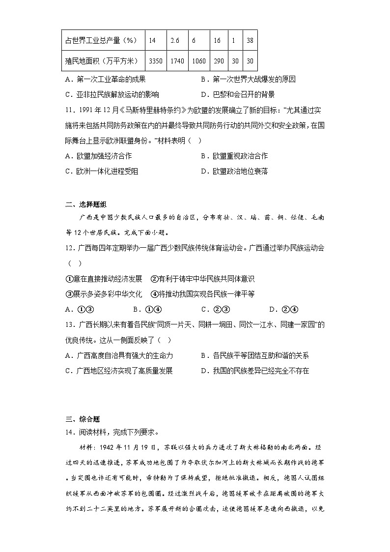 2023年河北省邯郸市邯郸名校中考三模历史试题（含解析）03