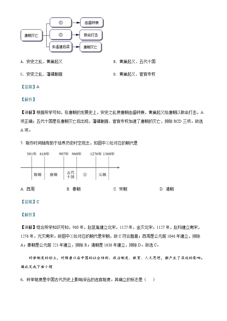 天津市滨海新区2022-2023学年七年级下学期期末历史试题03