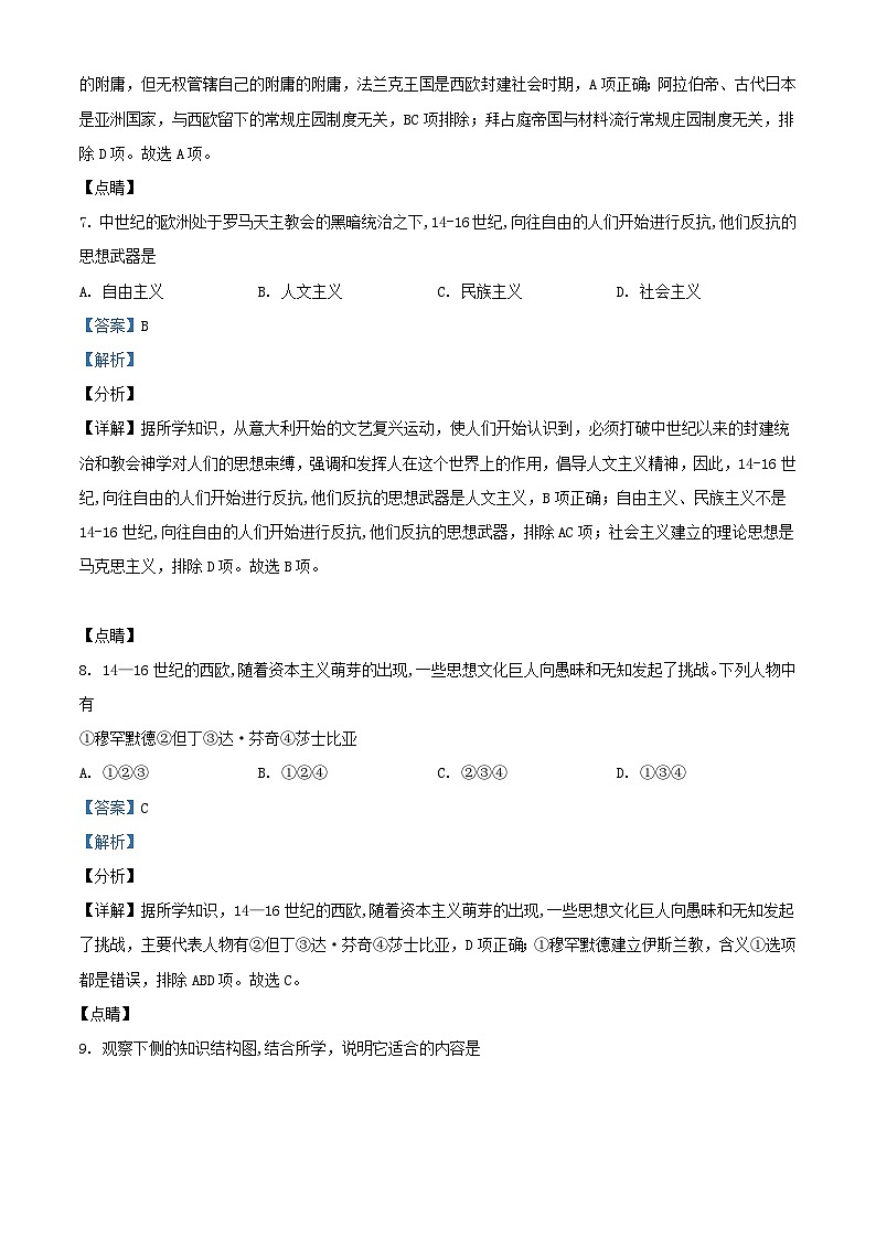 2021-2022学年北京顺义区初三第一学期历史期末试卷及答案第3页