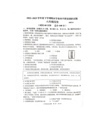 山东临沂市沂河新区2022-2023学年八年级下学期期末历史试题