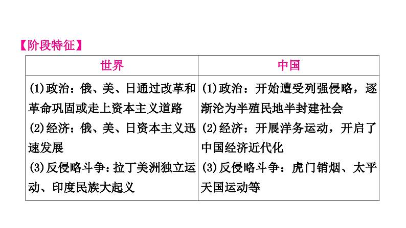 中考历史复习世界近代史第四单元殖民地人民的反抗与资本主义制度的扩展教学课件03