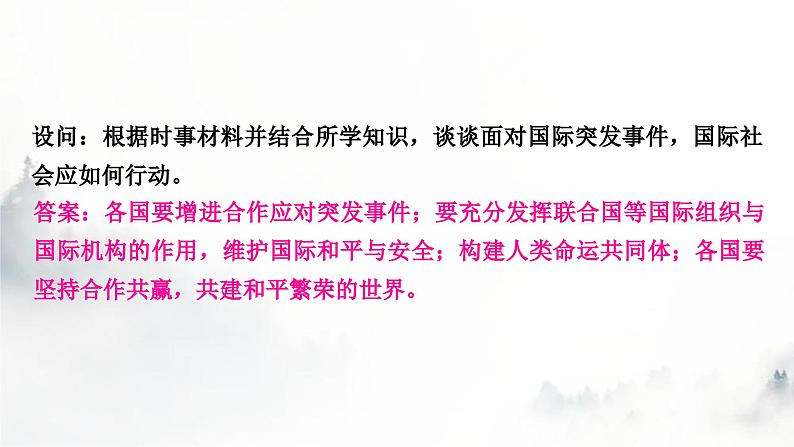 中考历史复习热点专题五两次世界大战和20世纪政治格局的演变教学课件03