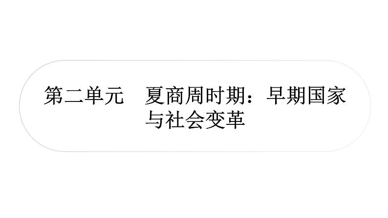 中考历史复习中国古代史第二单元夏商周时期：早期国家与社会变革作业课件01