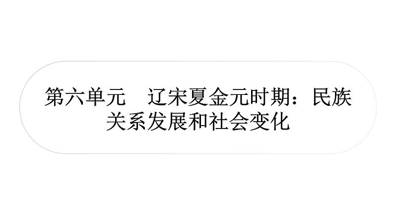 中考历史复习中国古代史第六单元辽宋夏金元时期：民族关系发展和社会变化作业课件01