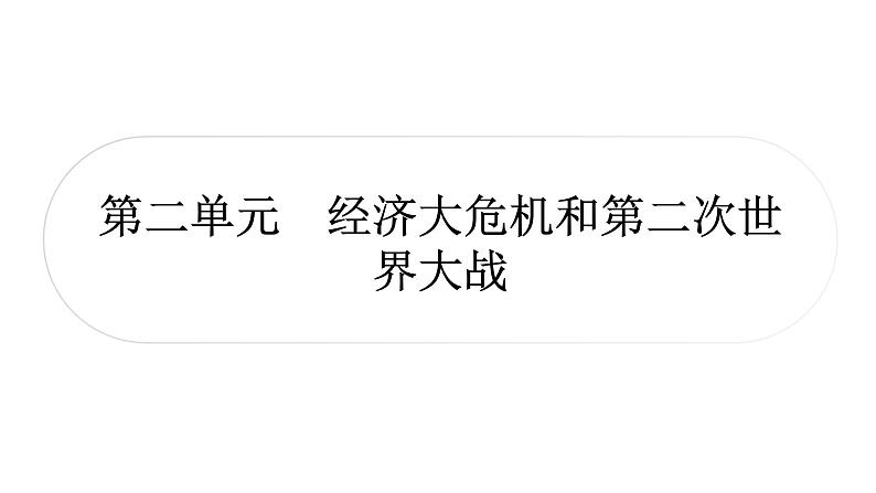 中考历史复习世界现代史第二单元经济大危机和第二次世界大战作业课件01