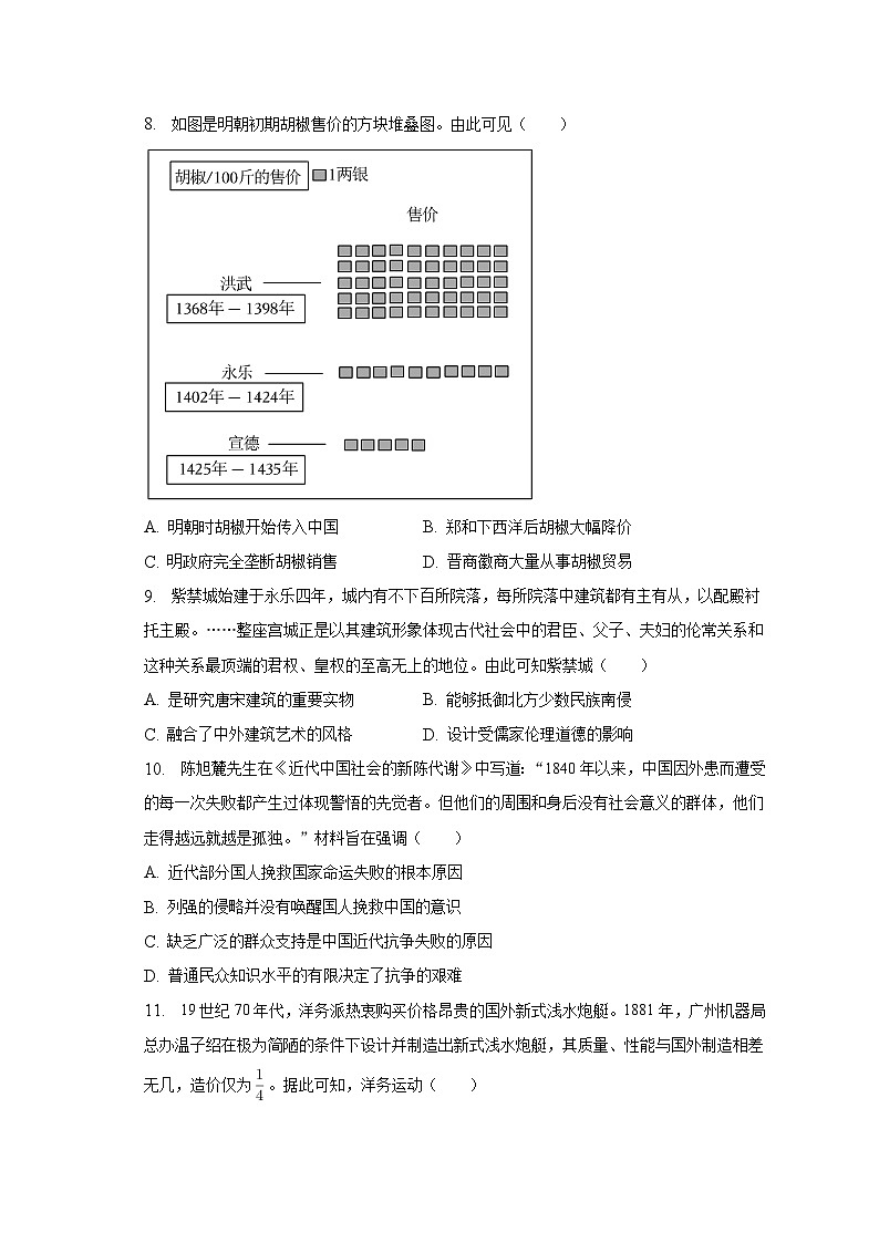 2023年广东省佛山市中考三模试卷（含解析）02