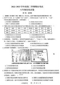 湖北省武汉市东湖新技术开发区2022-2023学年部编版八年级下学期期末历史试题