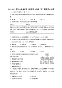 2022-2023学年山东省青岛市城阳区七年级（下）期末历史试卷（含解析）