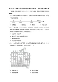 山西省吕梁市中阳县2022-2023学年部编版七年级下学期期末历史试卷（含答案）