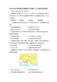 2022-2023学年重庆市南岸区七年级（下）期末历史试卷（含解析）