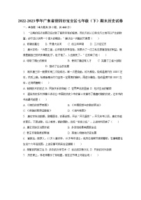 2022-2023学年广东省深圳市宝安区七年级（下）期末历史试卷（含解析）