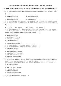 山东省潍坊市潍城区2022-2023学年部编版七年级下学期期末历史试卷（含答案）