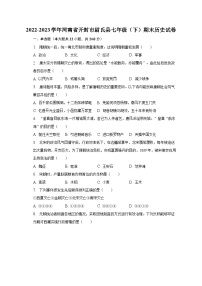 2022-2023学年河南省开封市尉氏县七年级（下）期末历史试卷（含解析）