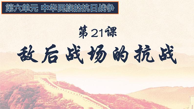 第21课 敌后战场的抗战【课件】01