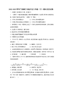 2022-2023学年广西南宁市经开区八年级（下）期末历史试卷（含解析）