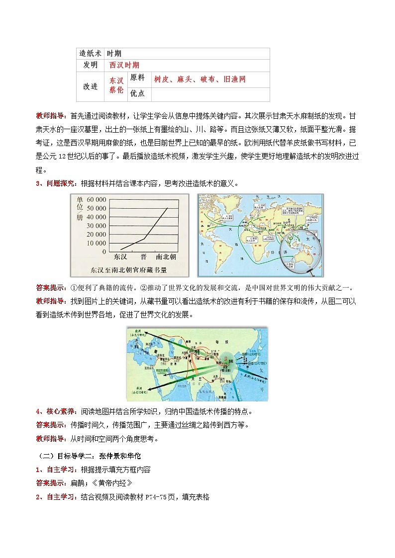 第15课  两汉的科技和文化-【名师教与练】2022-2023学年部编版历史七年级上册同步系列之教学设计第2页