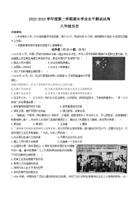 河南省驻马店市遂平县2022-2023学年八年级下学期期末历史试题（含答案）