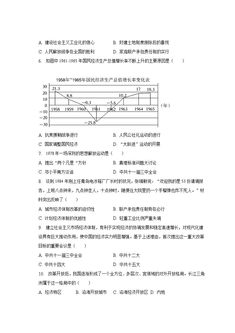 2022-2023学年云南省临沧市耿马县八年级（下）期末历史试卷（含解析）02