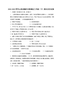 2022-2023学年山东省德州市陵城区八年级（下）期末历史试卷（含解析）